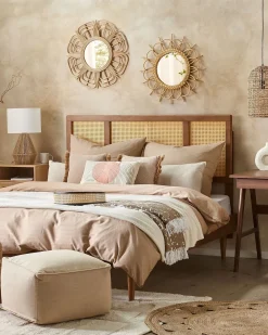 Specchio TELAKIA 60 cm 60 cm Rattan Naturale