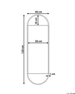 Specchio VALLERY 40 cm 120 cm Metallo Nero