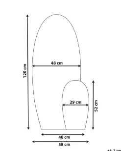 Specchio VIERZON 58 cm 120 cm Nero