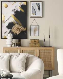 Stampa da parete Incorniciata HIDMO Motivo astratto 30 x 40 cm Grigio