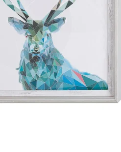 Stampa da parete Incorniciata KAYES Motivo animale 30 x 40 cm Blu