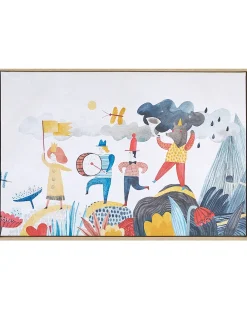 Stampa su tela BIBBIENA Motivo per bambini 63 x 99 cm Multicolore