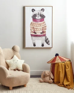 Stampa su tela CAMPLI Motivo animale 63 x 99 cm Grigio