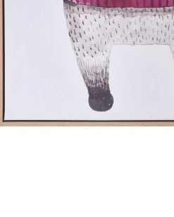 Stampa su tela CAMPLI Motivo animale 63 x 99 cm Grigio