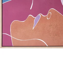 Stampa su tela FASANO Motivo femminile 63 x 93 cm Multicolore