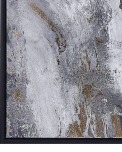 Stampa su tela JESI Motivo astratto 83 x 103 cm Grigio