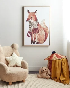 Stampa su tela MUCCIA Motivo animale 63 x 99 cm Marrone