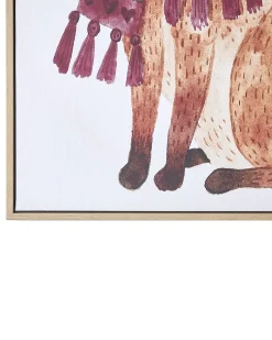 Stampa su tela MUCCIA Motivo animale 63 x 99 cm Marrone