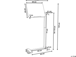 Supporto manuale regolabile per laptop SCHOLA Verde chiaro 70 cm 40 cm