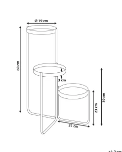 Supporto per vasi FRAGARIA Metallo 42 cm Nero