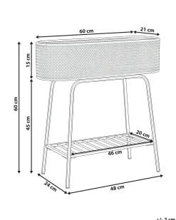 Supporto per vasi LINNAEA Metallo 60 cm Nero