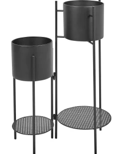 Supporto per vasi ULMUS Metallo 58 cm Nero