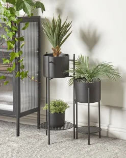 Supporto per vasi ULMUS Metallo 58 cm Nero