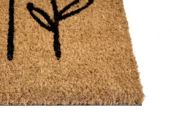 Tappetino da Ingresso AGIAK Naturale 50 x 80 cm Fiore Fibra di Cocco