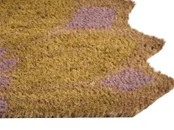 Tappetino da Ingresso AROLIK Giallo 45 x 75 cm Fiore Fibra di Cocco