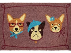 Tappetino da Ingresso BABABU Multicolore 60 x 90 cm Cane Fibra di Cocco