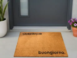 Tappetino da Ingresso LABO Naturale 60 x 90 cm Testo Fibra di Cocco
