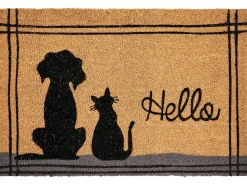 Tappetino da Ingresso MARAGANG Naturale 60 x 90 cm Gatto Cane Fibra di Cocco