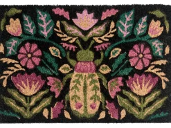 Tappetino da Ingresso SELAWIK Multicolore 50 x 80 cm Fiore Fibra di Cocco