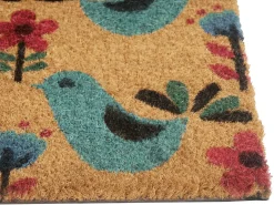 Tappetino da Ingresso TANANA Multicolore 50 x 80 cm Uccello Fibra di Cocco