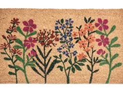 Tappetino da Ingresso TEKKONA Naturale 50 x 80 cm Fiore Fibra di Cocco