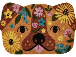 Tappetino da Ingresso TIBIG Multicolore 60 x 90 cm Cane Fibra di Cocco