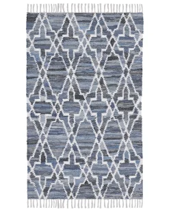 Tappeto ADIYAMAN Blu 140 x 200 cm Cotone