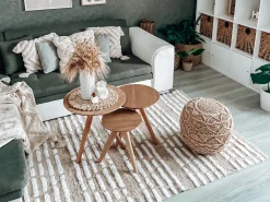Tappeto AHIRLI Beige 120 x 180 cm Cotone