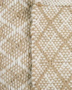 Tappeto AKBEZ Beige chiaro 50 x 80 cm Iuta