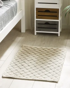 Tappeto AKBEZ Beige chiaro 50 x 80 cm Iuta
