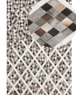 Tappeto AKDERE Marrone 160 x 230 cm Pelle naturale
