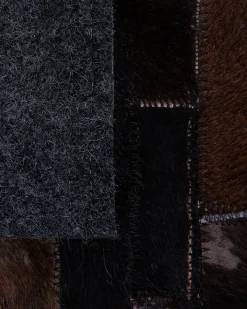 Tappeto AKSEKI Marrone scuro 160 x 230 cm Pelle naturale