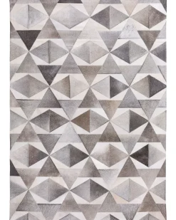 Tappeto ALAKA Grigio 160 x 230 cm Pelle naturale