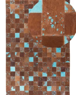 Tappeto ALIAGA Marrone 160 x 230 cm Pelle naturale