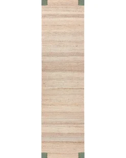 Tappeto AMRAVATI Beige/Verde 80 x 300 cm Iuta