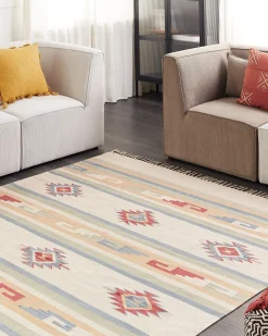 Tappeto APARAN Beige 200 x 300 cm Cotone Kilim