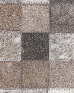 Tappeto ARMUTLU Grigio 160 x 230 cm Pelle naturale
