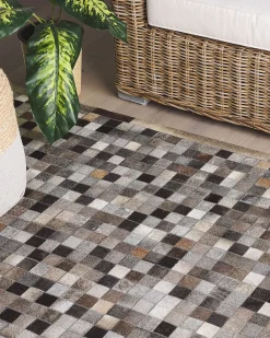 Tappeto ARMUTLU Grigio 160 x 230 cm Pelle naturale