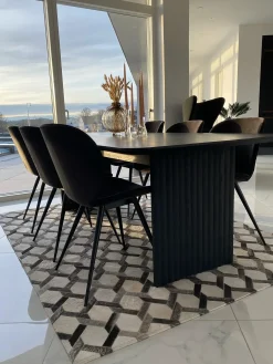 Tappeto AYDIN Grigio 160 x 230 cm Pelle naturale