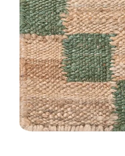 Tappeto BEED Beige/Verde 160 x 230 cm Iuta