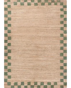 Tappeto BEED Beige/Verde 160 x 230 cm Iuta