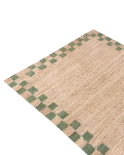 Tappeto BEED Beige/Verde 160 x 230 cm Iuta
