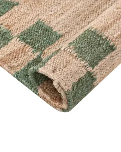 Tappeto BEED Beige/Verde 160 x 230 cm Iuta