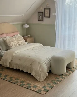 Tappeto BEED Beige/Verde 160 x 230 cm Iuta