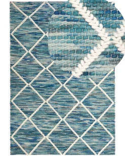Tappeto BELENLI Blu 140 x 200 cm Lana