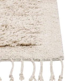 Tappeto BITLIS Beige chiaro 140 x 200 cm Cotone