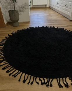 Tappeto BITLIS Nero ø 140 cm Cotone
