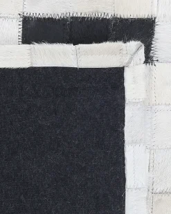 Tappeto BOLU Nero 160 x 230 cm Pelle naturale