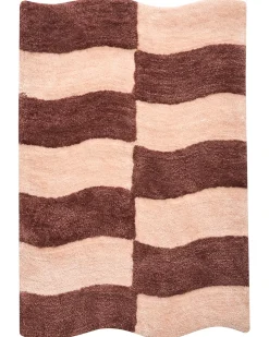 Tappeto da bagno DIWANA Marrone/Beige 60 x 90 cm
