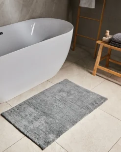 Tappeto da bagno GOELA Grigio 60 x 90 cm Cotone
